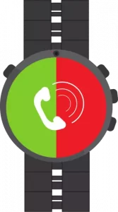 calling using smartwatch graphic