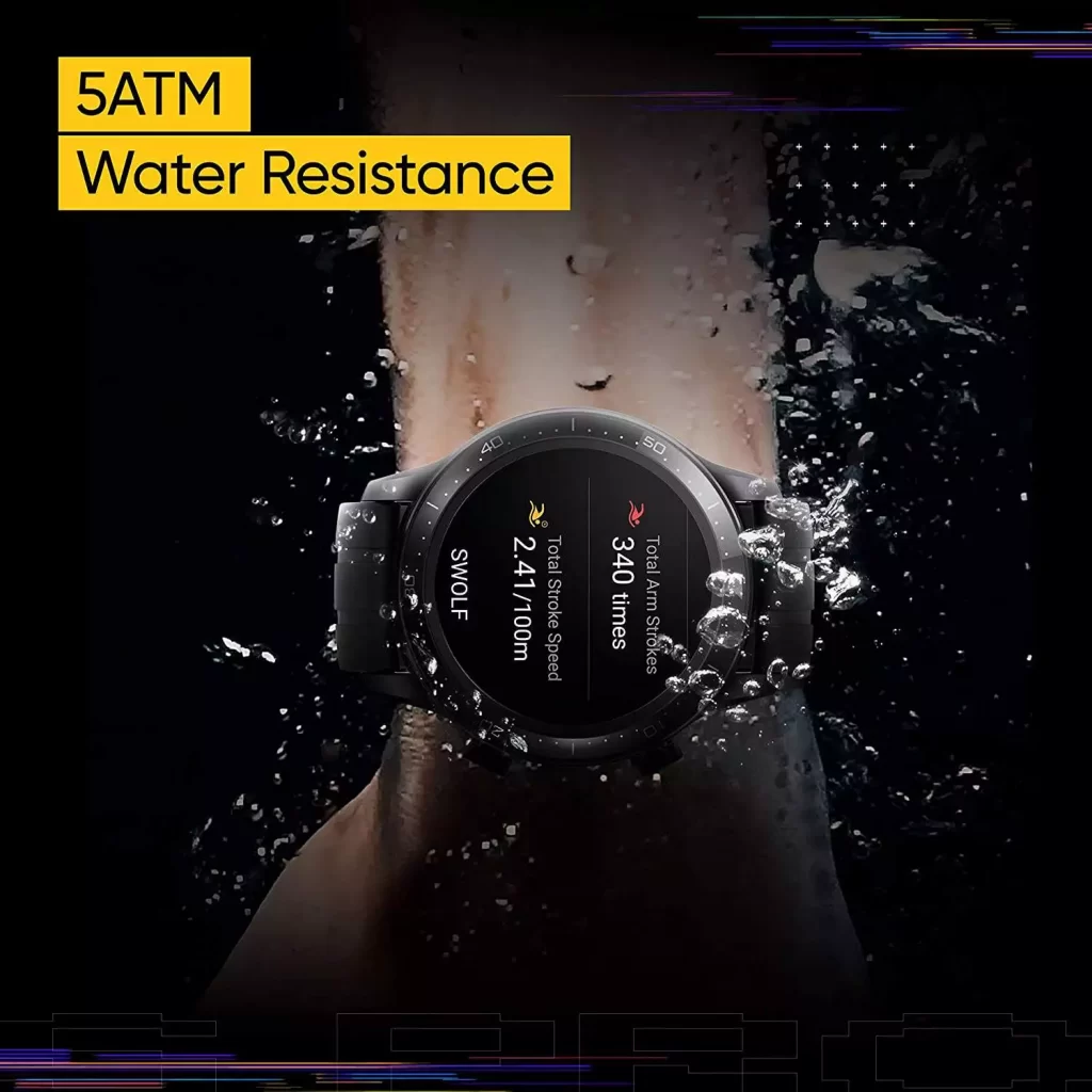 Realme Smartwatch S Pro water resistant design
