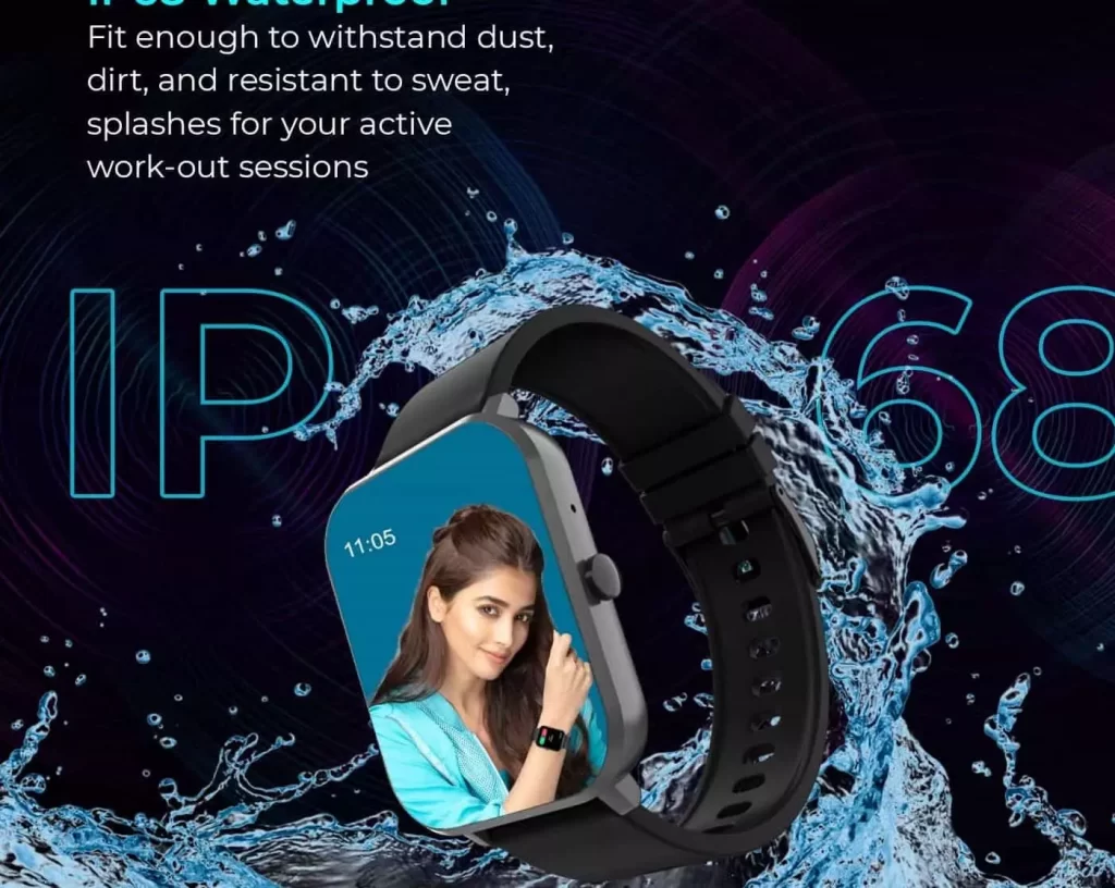pTron X11 smartwatch is IP68 rated waterproof